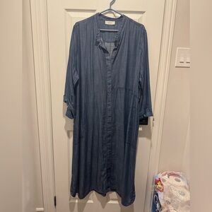 Denim Blue Long Sleeve Dress